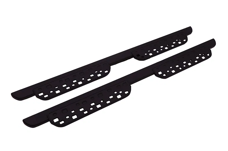 DZ 66421 – DEE ZEE Nerf Bar, With Step Pads Trapezoidal Powder Coated Textured Black Aluminum With Welded End Caps Ro...